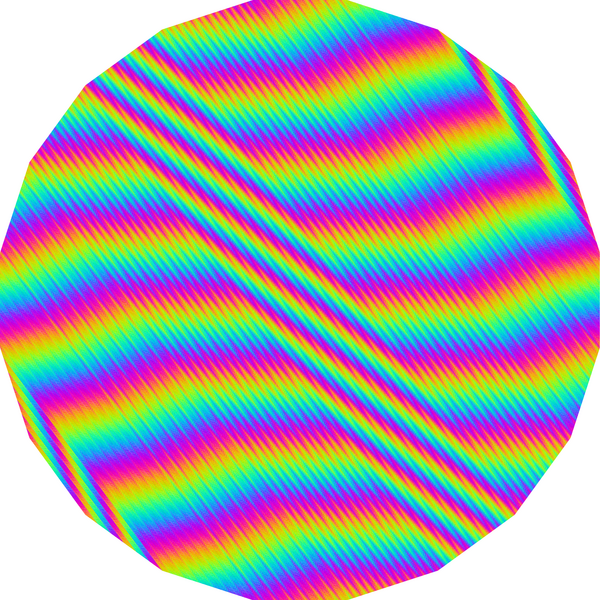 Eigenfunction in the icosagon (20-gon), unstable direction