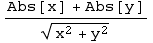 (Abs[x] + Abs[y])/(x^2 + y^2)^(1/2)