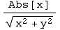 Abs[x]/(x^2 + y^2)^(1/2)