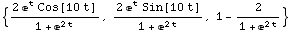 {(2 ^t Cos[10 t])/(1 + ^(2 t)), (2 ^t Sin[10 t])/(1 + ^(2 t)), 1 - 2/(1 + ^(2 t))}